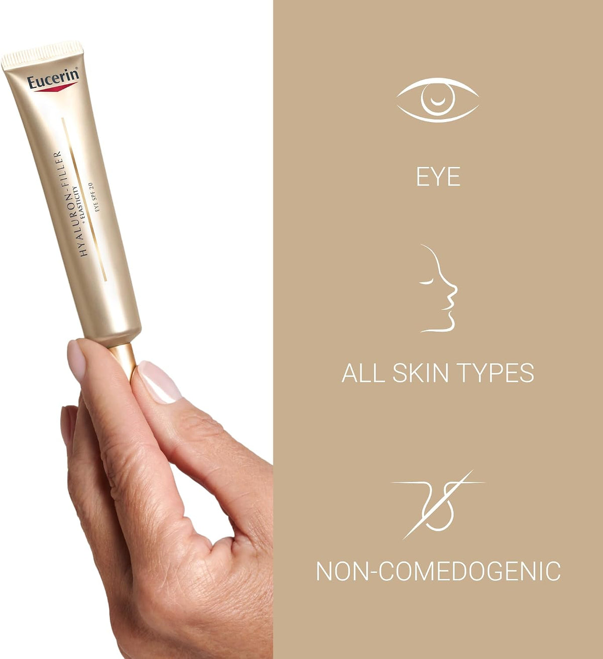 Eucerin Hyaluron-Filler + Elasticity Eye Cream SPF20 15ml Anti Wrinkle Eye Moisturiser
