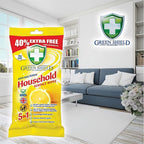 Greenshield Large Antibacterial Household Surface Cleaning Wipes Lemon 70 Wipes