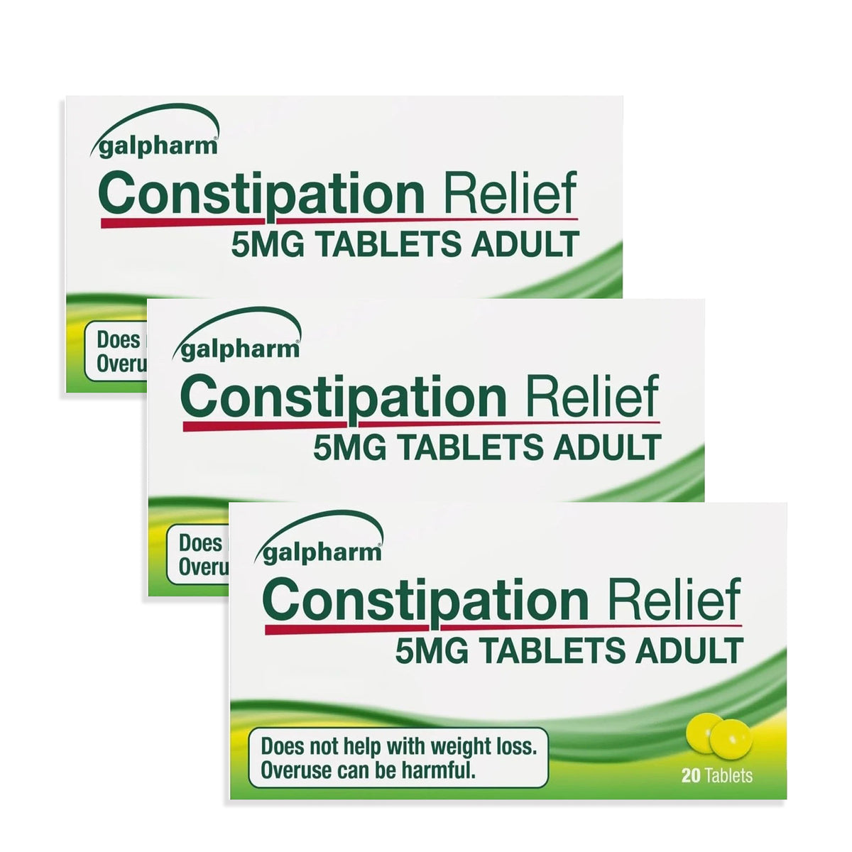 Galpharm Constipation Relief Tablets 5mg Bisacodyl Gastro-Resistant Laxative
