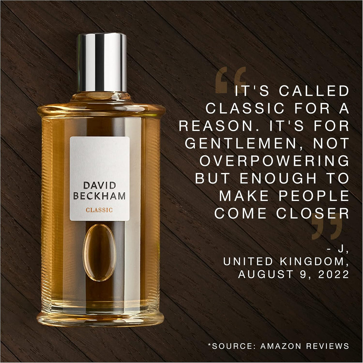 David Beckham Classic EDT 100ml Men's Woody Aromatic Fragrance Perfume