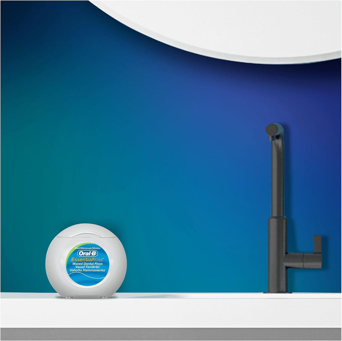 Oral-B Essential Waxed Mint Dental Floss 50m Plaque Removal Floss