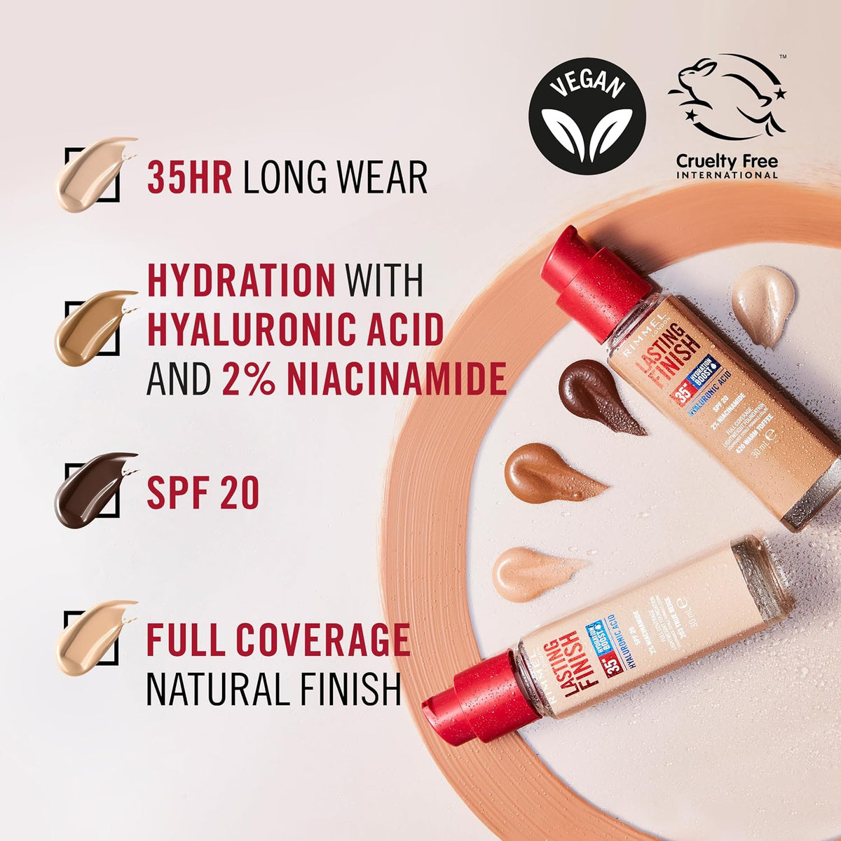Rimmel Lasting Finish 35Hr Foundation 203 True Beige SPF20