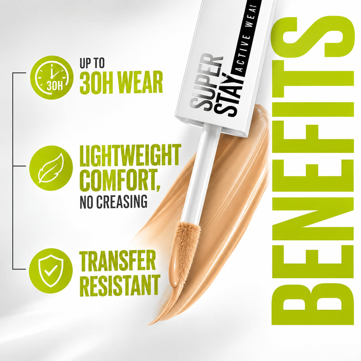Maybelline New York Super Stay Active Wear Concealer 15 Light Full Coverage Liquid Concealer