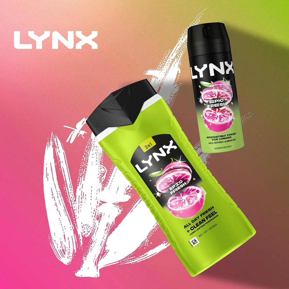 LYNX Epic Fresh 3-in-1 Body Wash Grapefruit Pineapple 225ml