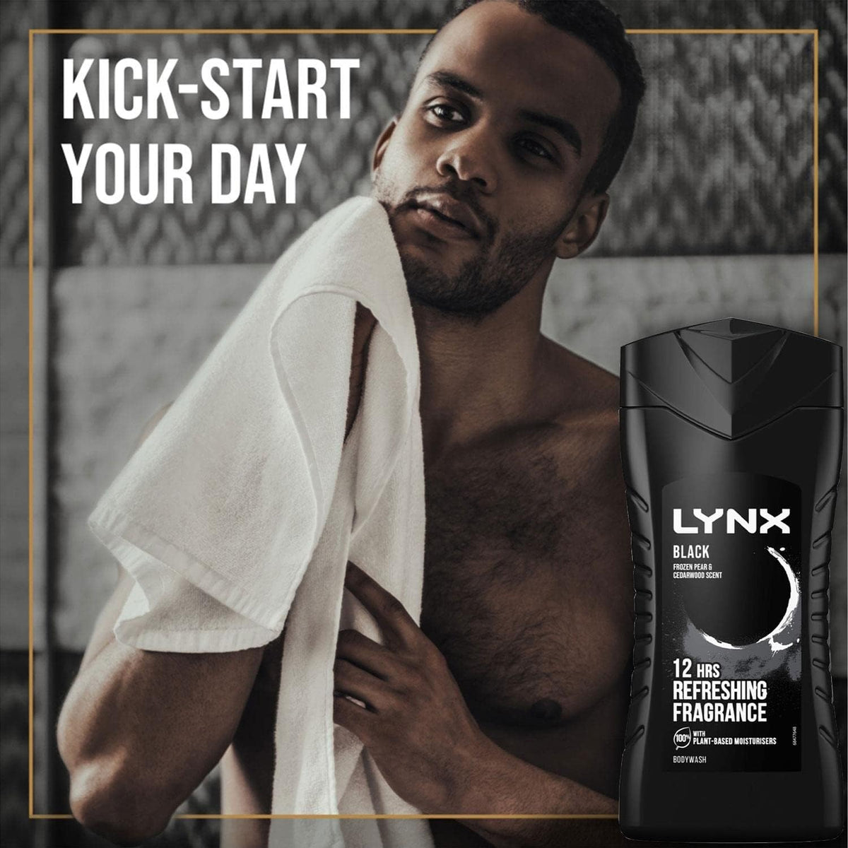 LYNX Black Body Wash Men's Shower Gel 225ml