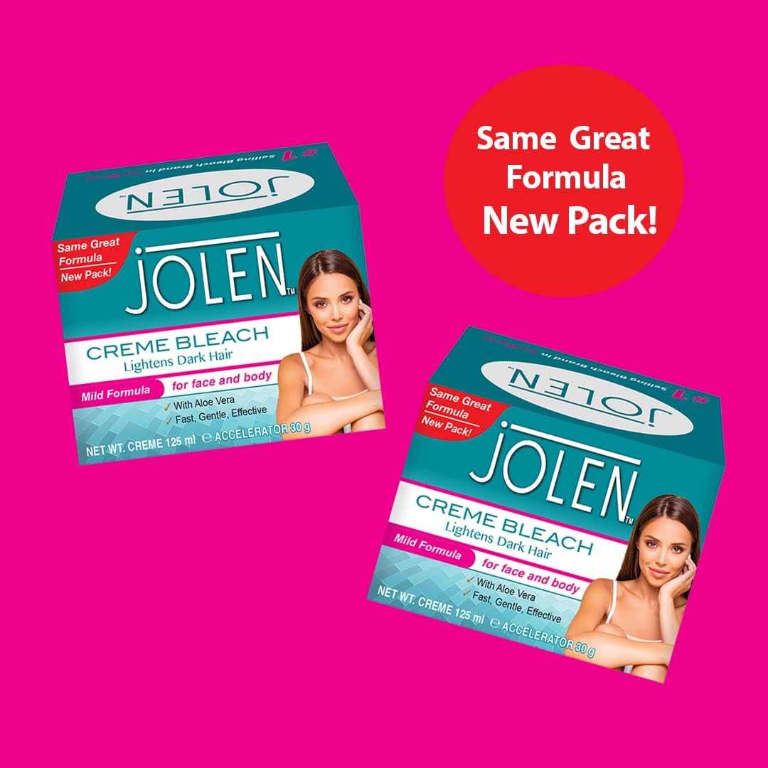 Jolen Mild Creme Bleach with Aloe Vera 125ml Facial & Body Hair Lightener