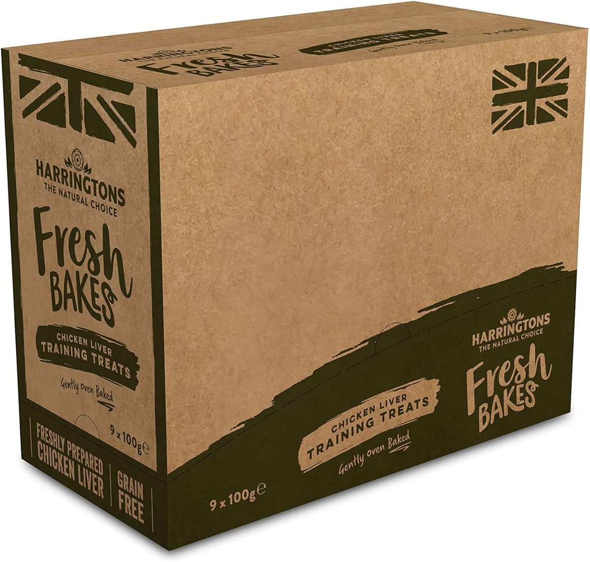 Harringtons Fresh Bakes Grain Free Chicken Liver Training Dog Treats 100g Pack of 9