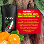 LYNX Africa 3-in-1 Body Wash Squeezed Mandarin & Sandalwood 225ml