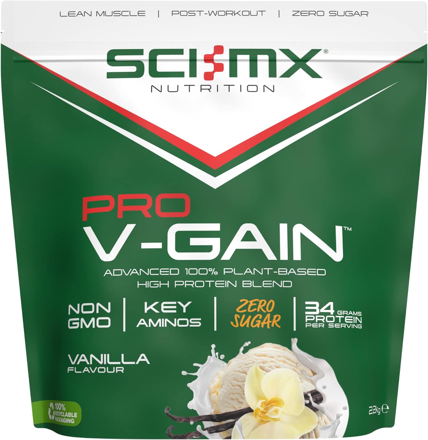 Sci-Mx Pro V-Gain Protein Powder Vanilla Flavour- 2.2KG
