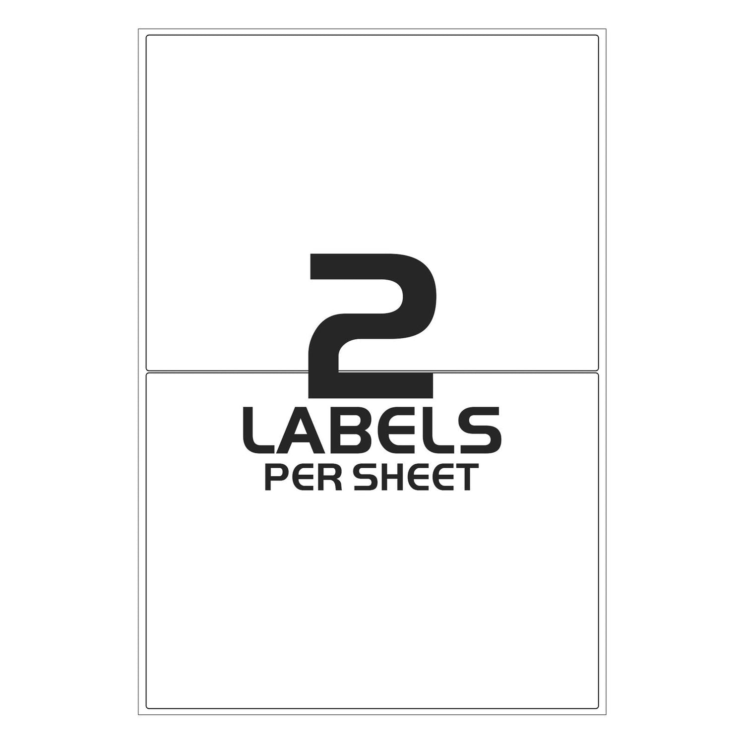 Self Adhesive Printer Labels 2 Printer Labels per Sheet 199mm x 144mm