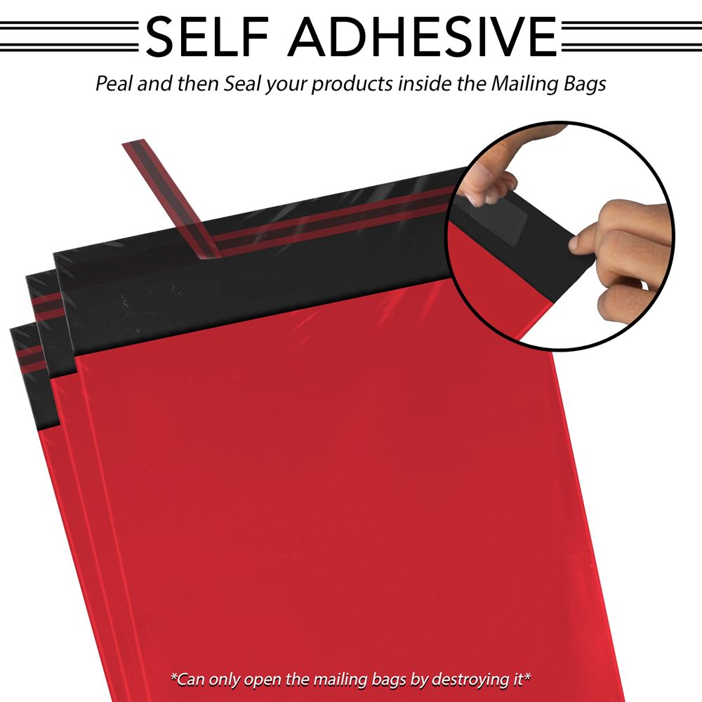 Strong Red Mailing Bags Mailers Postal Self Seal Bag All Sizes