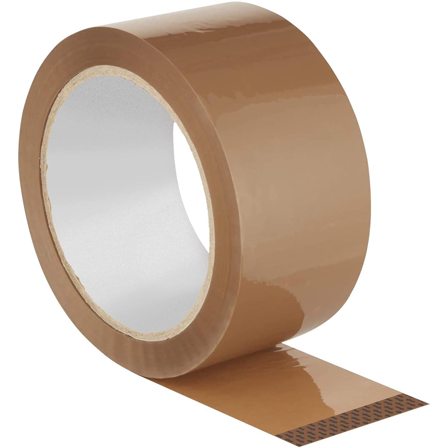 iSOUL Packing Tape 6 Rolls Per Pack - Heavy Duty Brown Packaging Tape for Parcels and Boxes