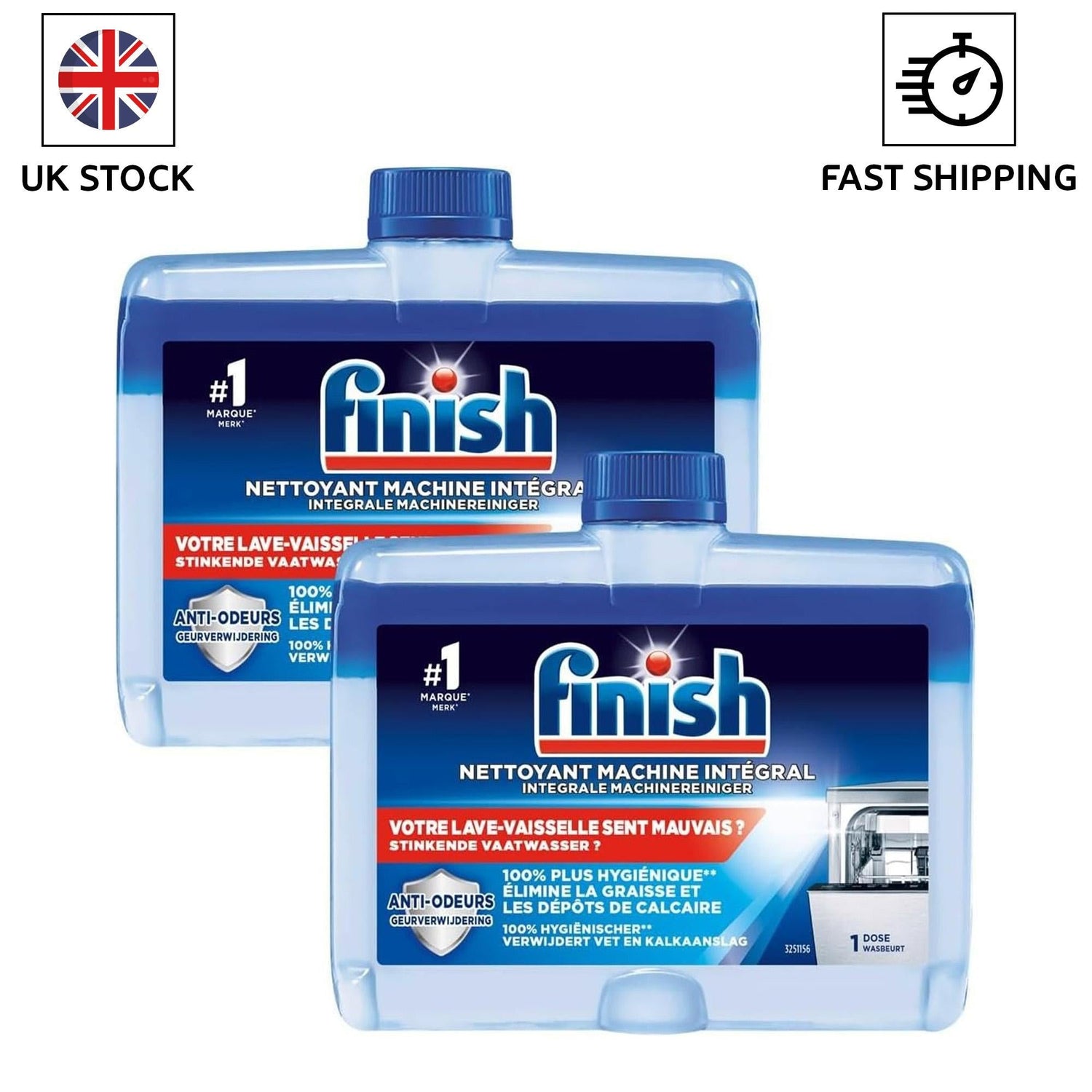 Finish Dishwasher Machine Cleaner Original 250ml - Deep Cleaning Solution