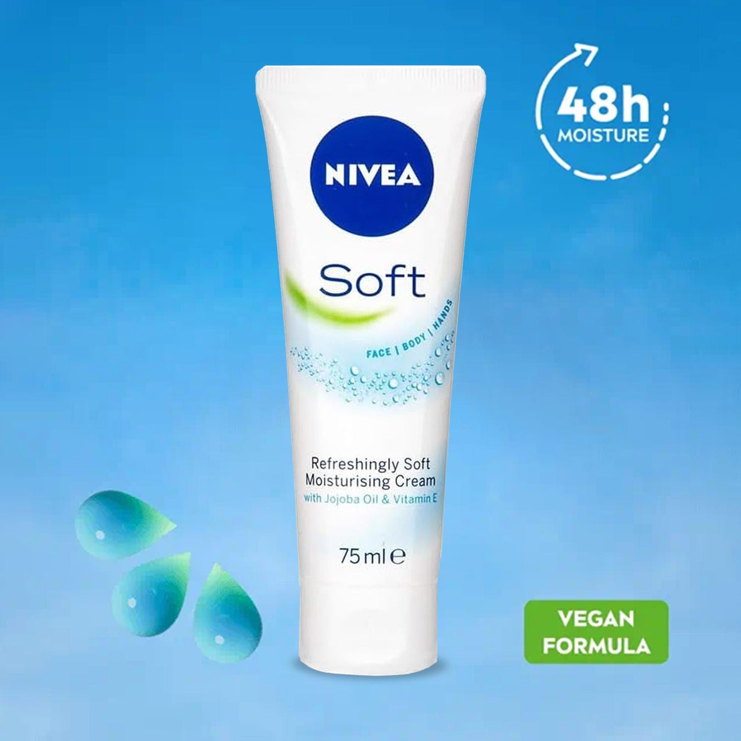 Nivea Soft Intensive Moisturising Creme 75ml Body Care Hydrating Moisture Lotions
