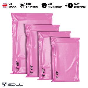 iSOUL 60 Mixed Size Mailing Bags Self-Seal Closure Postage Bags Envelopes for Posting Clothes, Tempered Proof, and Secure Medium Postal Packaging Bags