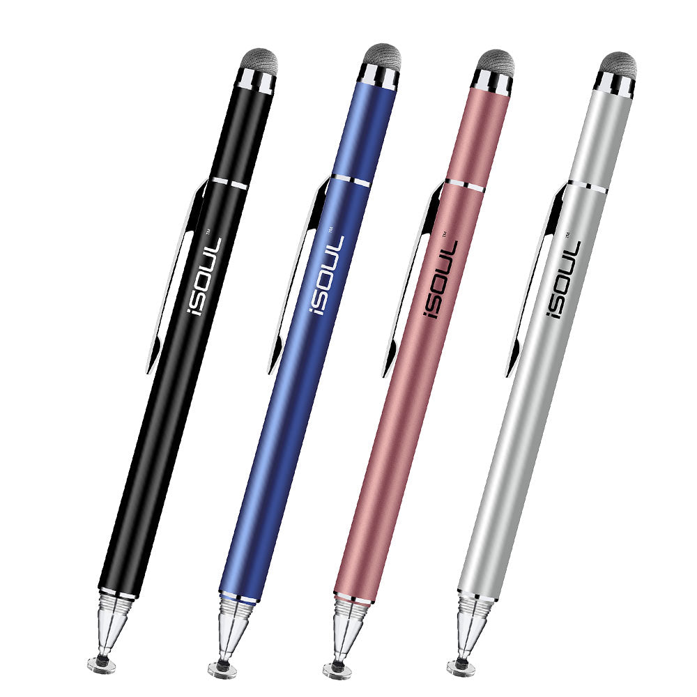 iSOUL Stylus Capacitive 2 in 1 Disc Tip and Microfiber Touchscreen Pen