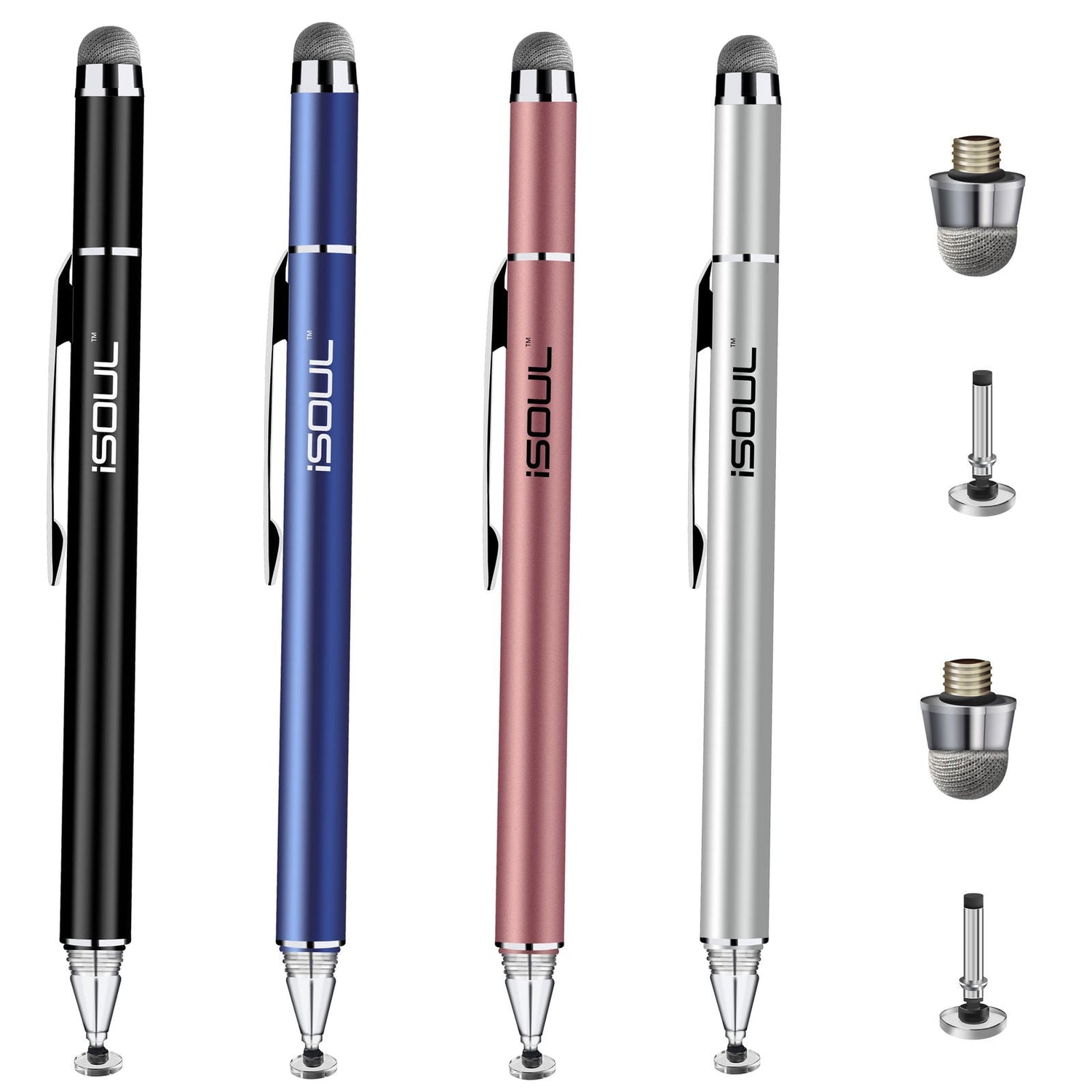 iSOUL Stylus Capacitive 2 in 1 Disc Tip and Microfiber Touchscreen Pen