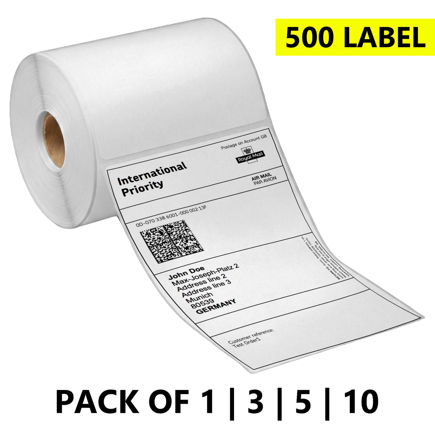 4x6 Direct Thermal Shipping Labels 100x150mm White Permanent Adhesive 500 Zebra Munbyn