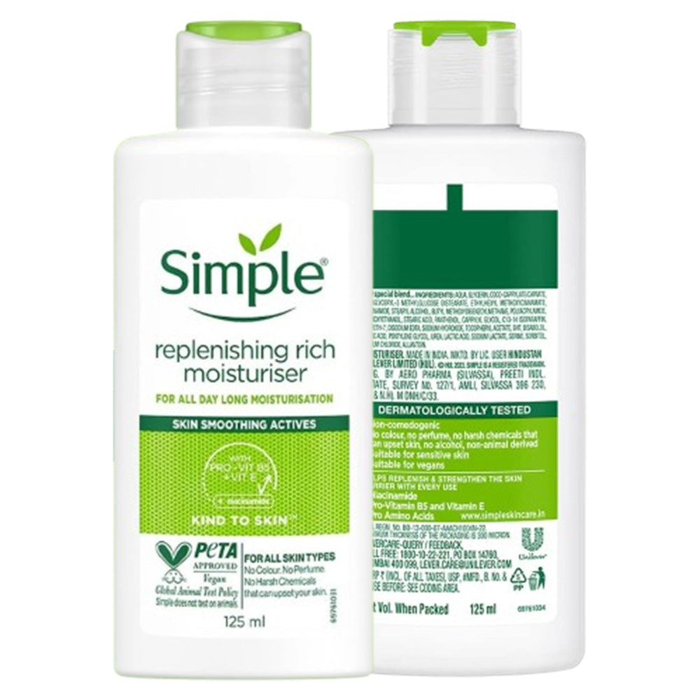 Simple Kind to Skin Hydrating Light Moisturiser 125ml – Face Cream for Soft Skin